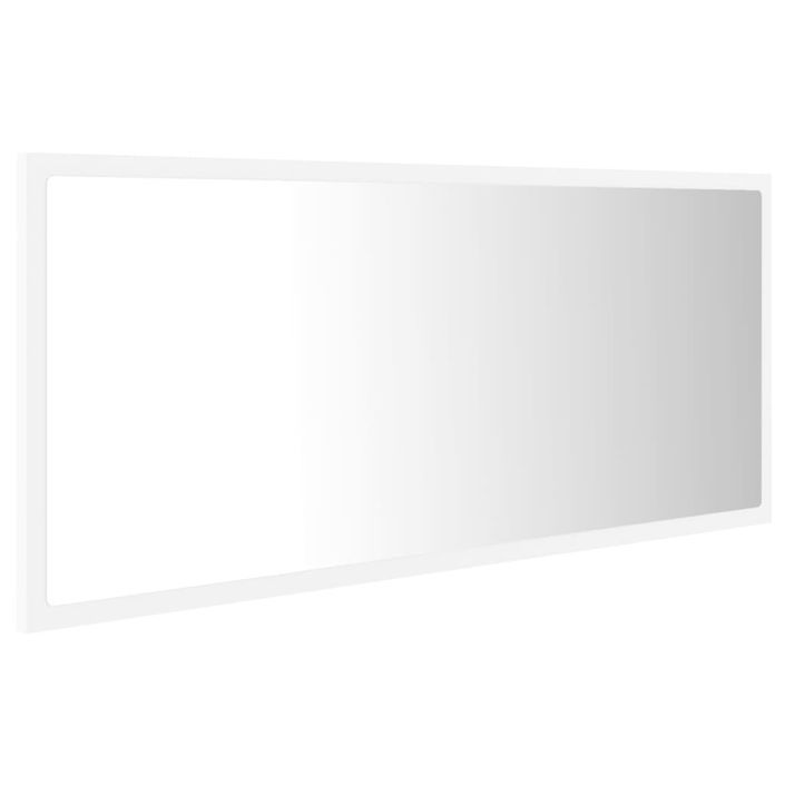 Miroir à LED de salle de bain Blanc 100x8,5x37 cm - Photo n°6