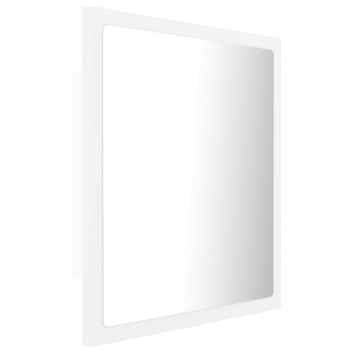 Miroir à LED de salle de bain Blanc 40x8,5x37 cm - Photo n°8