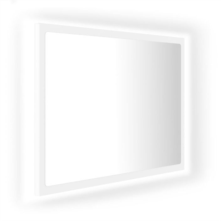Miroir à LED de salle de bain Blanc 60x8,5x37 cm - Photo n°1