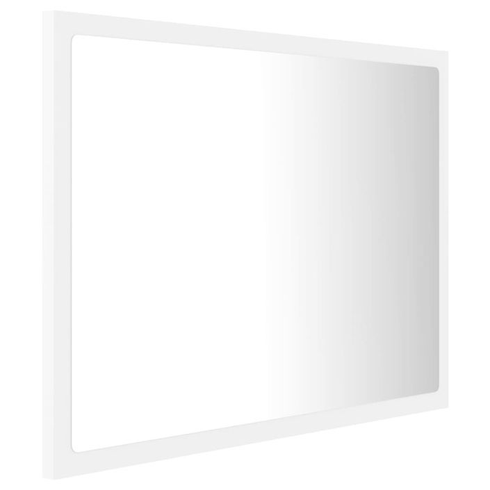 Miroir à LED de salle de bain Blanc 60x8,5x37 cm - Photo n°7