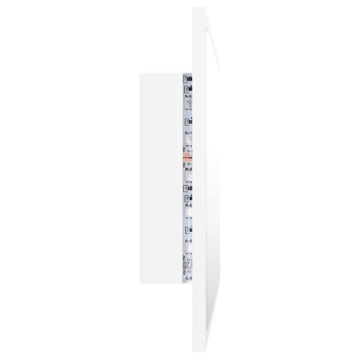 Miroir à LED de salle de bain Blanc 60x8,5x37 cm - Photo n°8