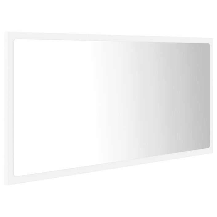 Miroir à LED de salle de bain Blanc 90x8,5x37 cm - Photo n°7