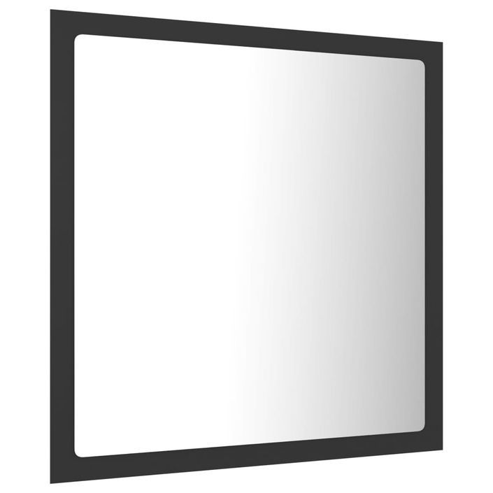 Miroir à LED de salle de bain Gris 40x8,5x37 cm - Photo n°7