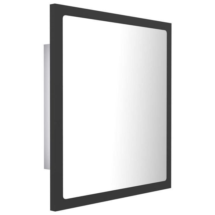 Miroir à LED de salle de bain Gris 40x8,5x37 cm - Photo n°8