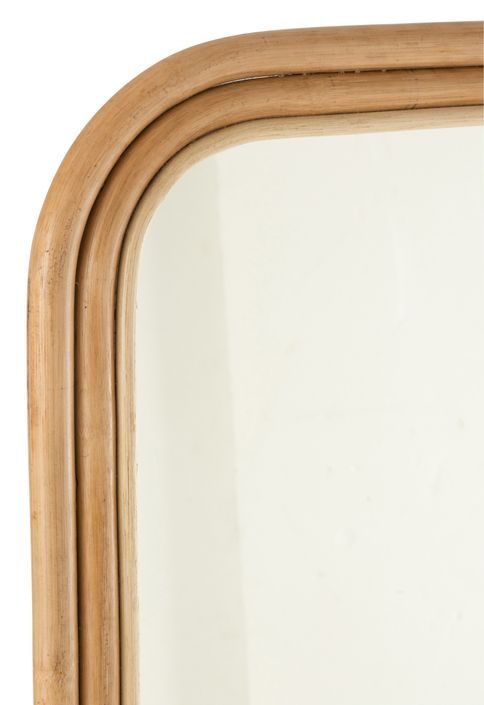 Miroir avec échelle en rotin naturel Caella L 180 cm - Photo n°2