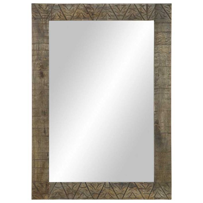 Miroir de salle de bain 50x2,5x70 cm bois de manguier massif - Photo n°2