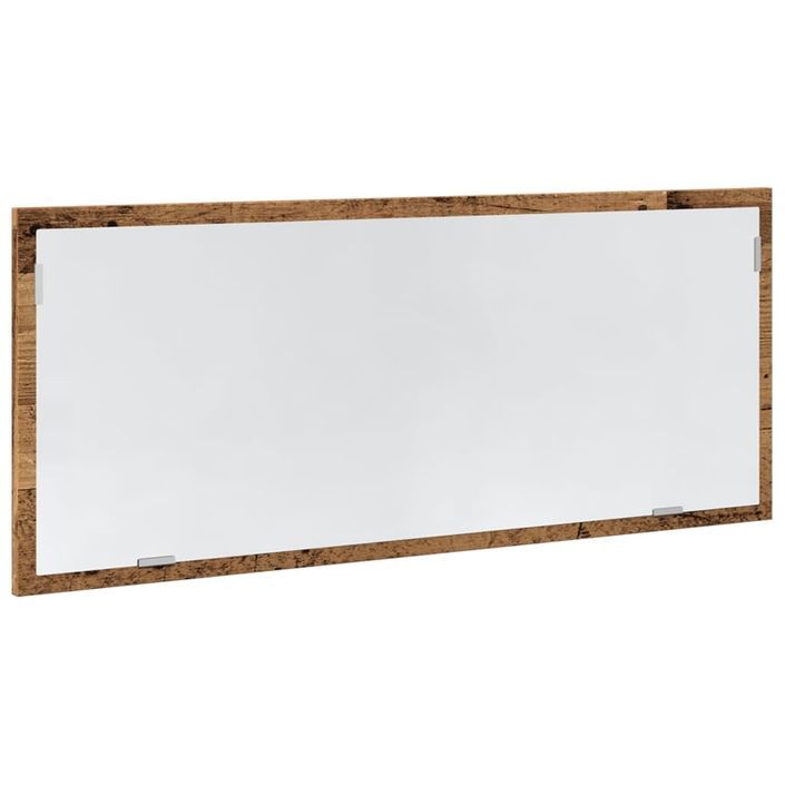 Miroir de salle de bain à LED vieux bois bois d'ingénierie - Photo n°4