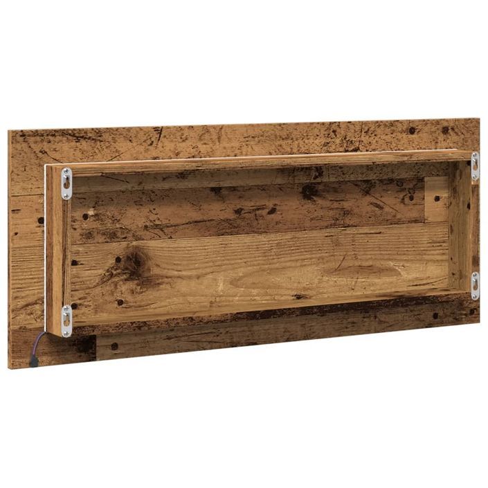 Miroir de salle de bain à LED vieux bois bois d'ingénierie - Photo n°7