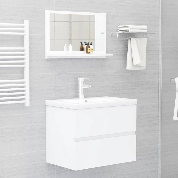 Miroir de salle de bain Blanc 60x10,5x37 cm - Photo n°4