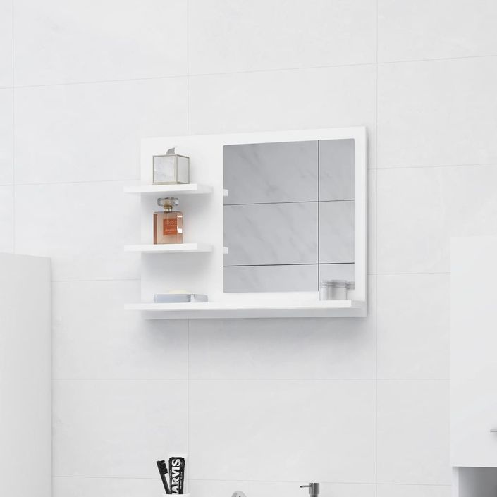 Miroir de salle de bain Blanc 60x10,5x45 cm - Photo n°2