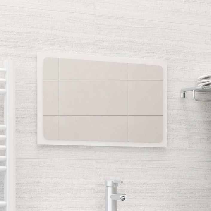 Miroir de salle de bain Blanc brillant 60x1,5x37 cm - Photo n°2