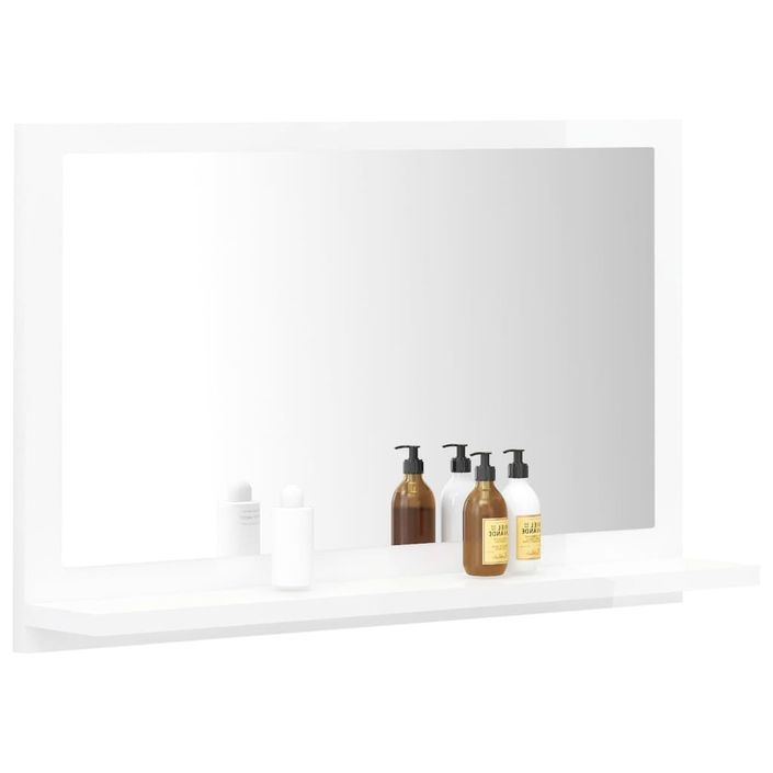 Miroir de salle de bain Blanc brillant 60x10,5x37 cm - Photo n°1