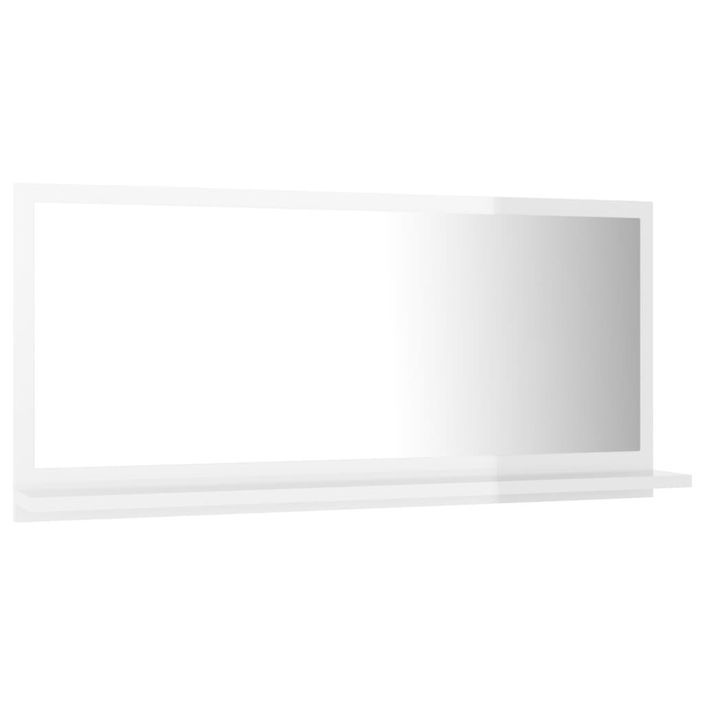 Miroir de salle de bain Blanc brillant 80x10,5x37 cm - Photo n°5