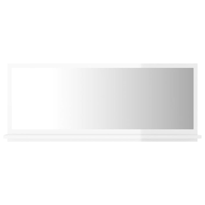 Miroir de salle de bain Blanc brillant 90x10,5x37 cm - Photo n°3