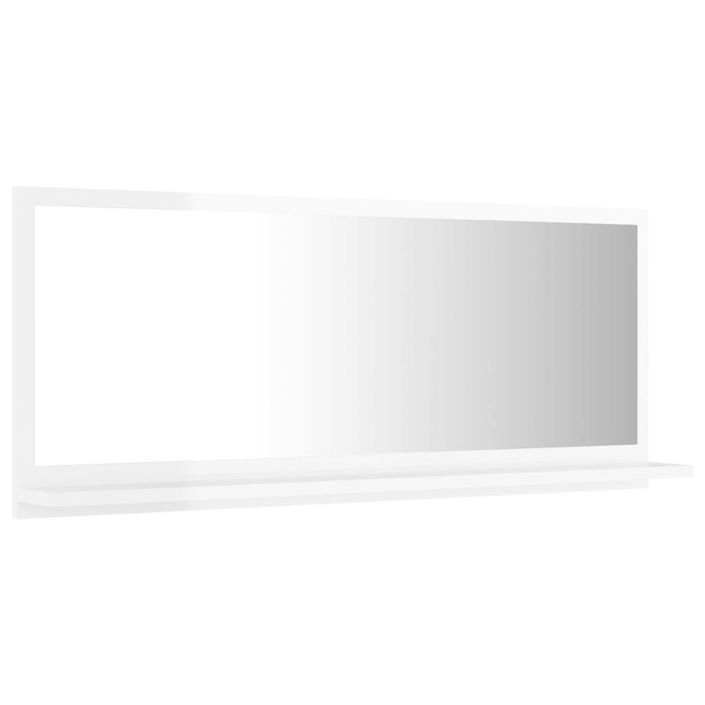 Miroir de salle de bain Blanc brillant 90x10,5x37 cm - Photo n°5