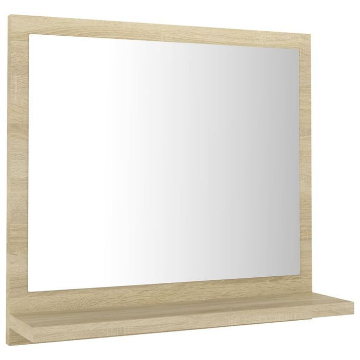 Miroir de salle de bain Blanc et chêne sonoma 40x10,5x37 cm 2 - Photo n°3