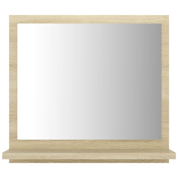 Miroir de salle de bain Blanc et chêne sonoma 40x10,5x37 cm 2 - Photo n°5