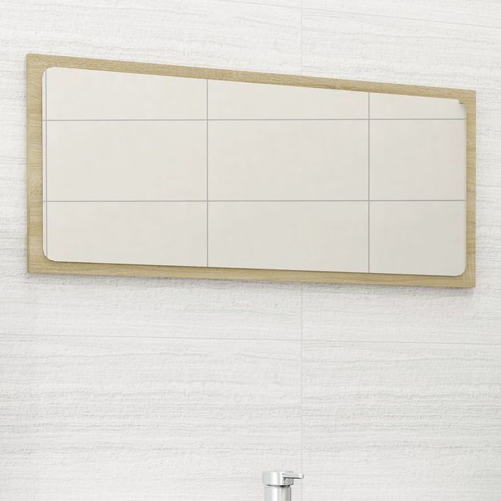 Miroir de salle de bain Chêne sonoma 80x1,5x37 cm - Photo n°2