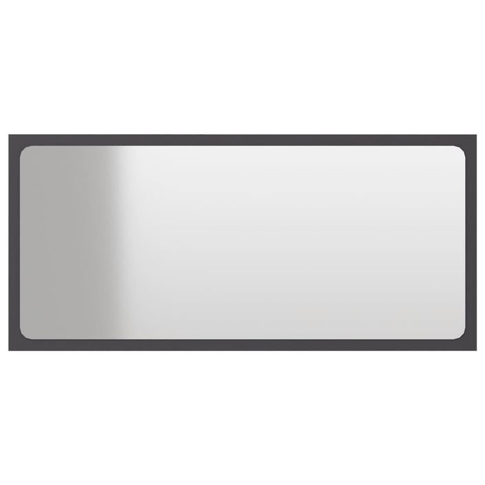 Miroir de salle de bain Gris 80x1,5x37 cm - Photo n°1