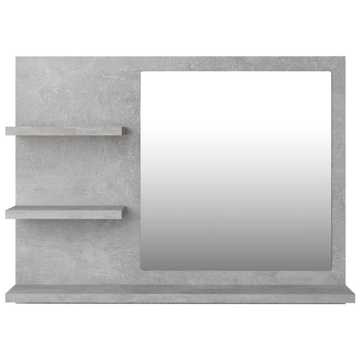 Miroir de salle de bain Gris béton 60x10,5x45 cm - Photo n°5