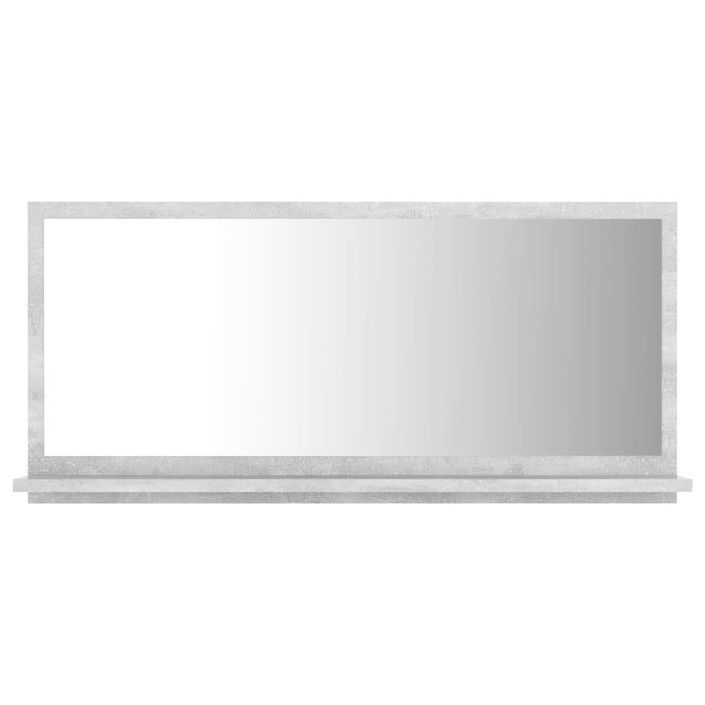 Miroir de salle de bain Gris béton 80x10,5x37 cm - Photo n°3