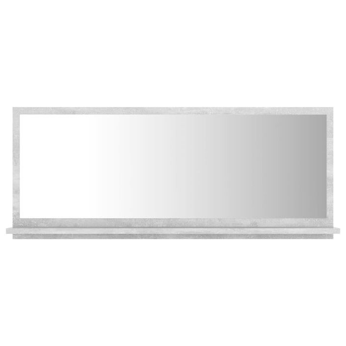 Miroir de salle de bain Gris béton 90x10,5x37 cm - Photo n°3