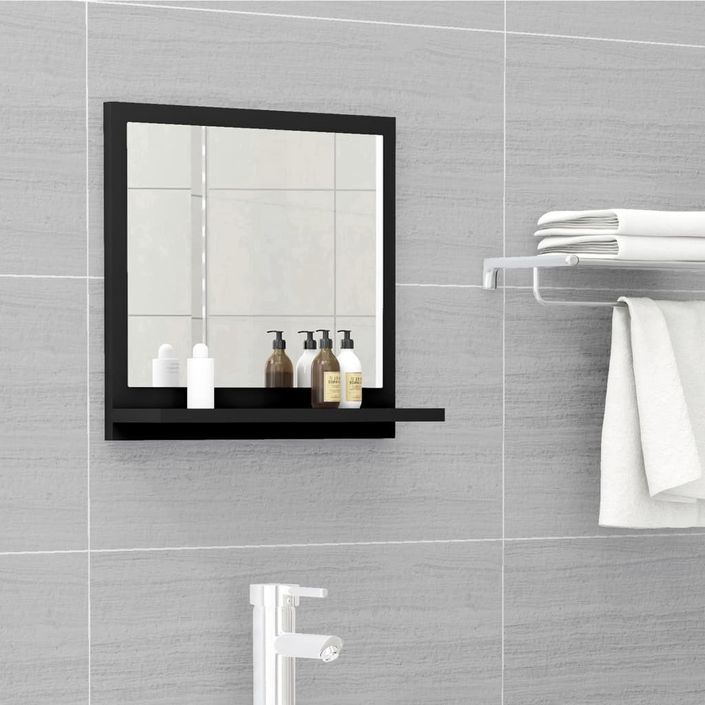 Miroir de salle de bain Noir 40x10,5x37 cm - Photo n°2