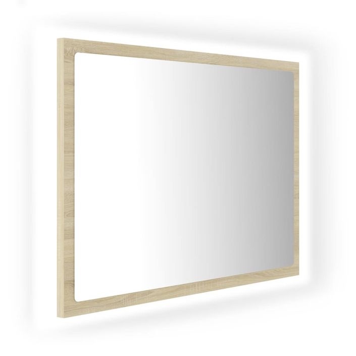 Miroir LED de salle de bain Chêne sonoma 60x8,5x37 cm - Photo n°1