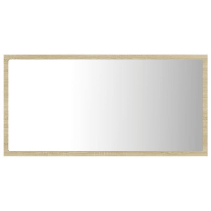 Miroir LED de salle de bain Chêne sonoma 80x8,5x37 cm - Photo n°7