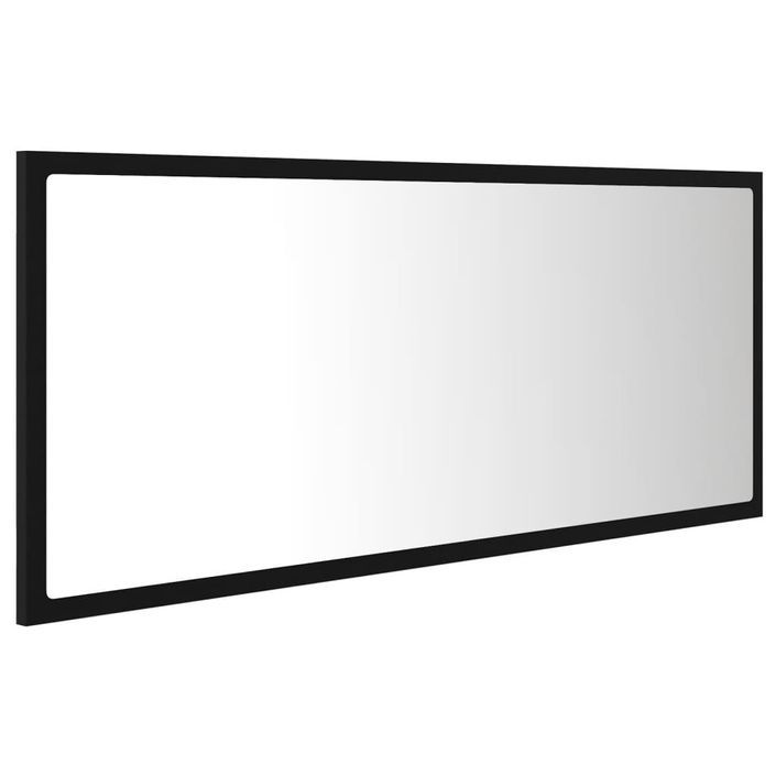 Miroir LED de salle de bain Noir 100x8,5x37 cm - Photo n°6