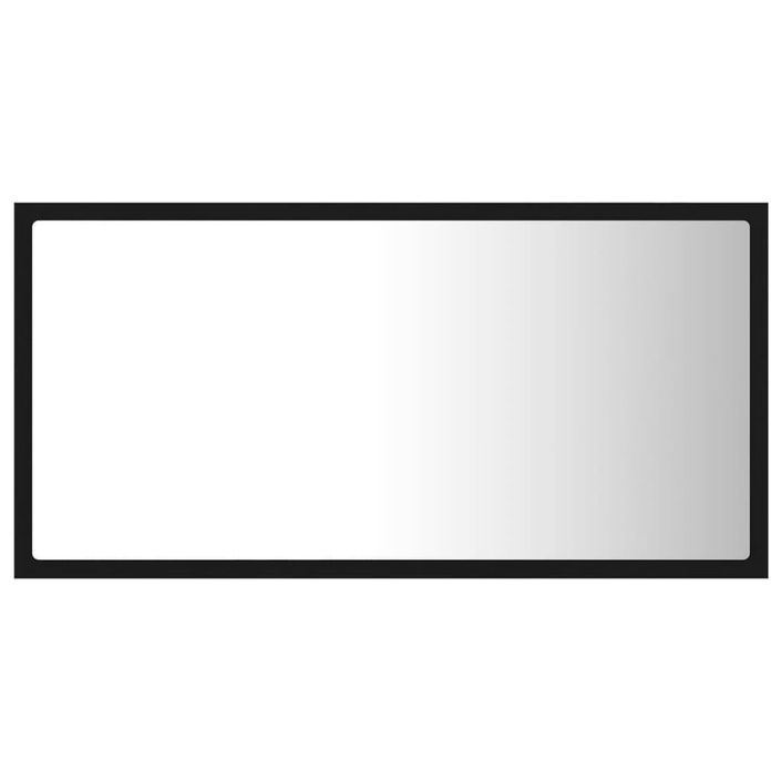 Miroir LED de salle de bain Noir 80x8,5x37 cm - Photo n°7