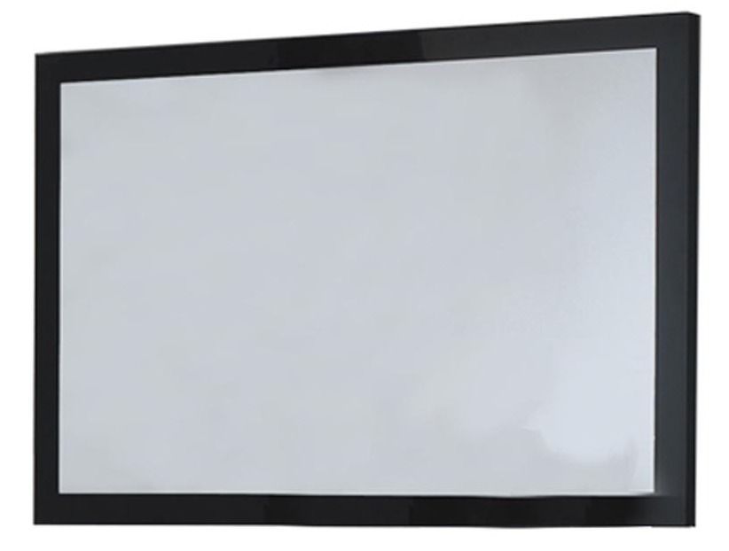 Miroir mural bois noir laqué Mona 90 cm - Photo n°1