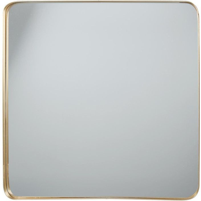 Miroir mural carré métal doré Nort - Photo n°1