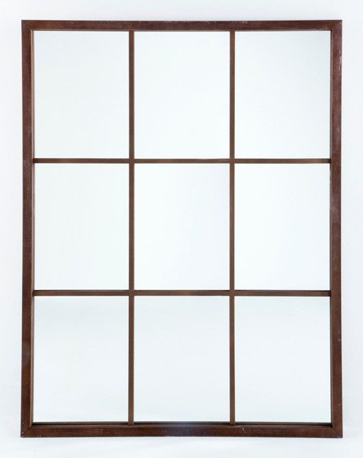 Miroir mural multi-rectangles bois laqué oxydé Nathi - Photo n°1