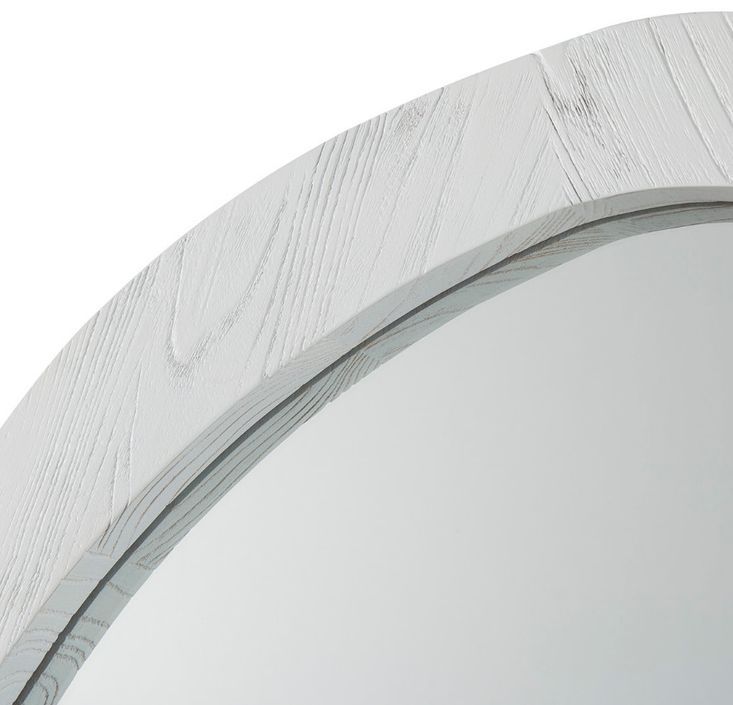 Miroir mural ovale bois blanc Blac - Photo n°2
