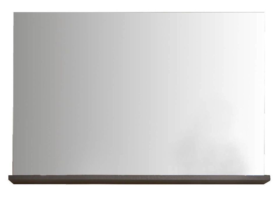 Miroir mural rectangulaire avec tablette gris foncé Dravy 90 cm - Photo n°1