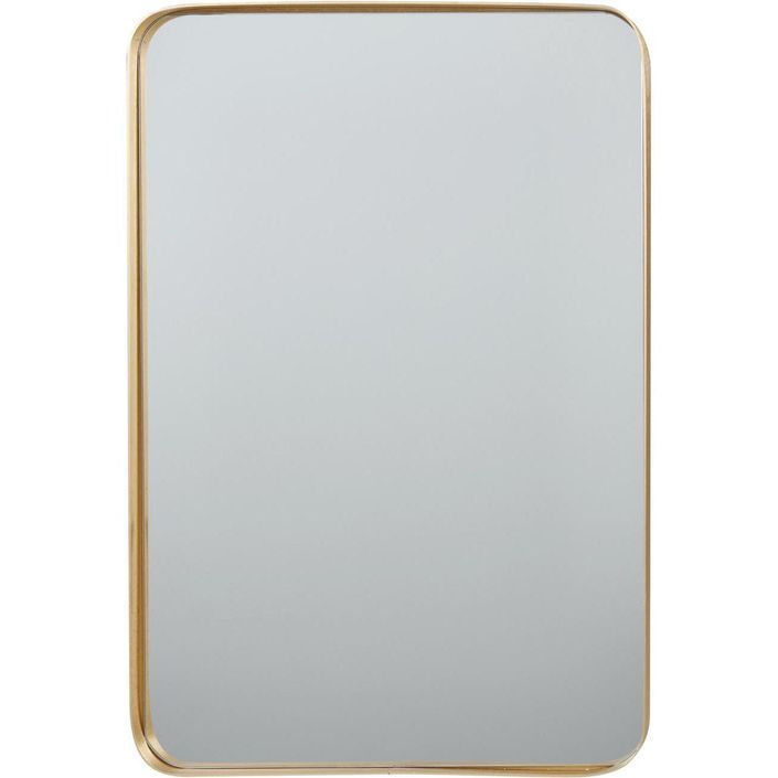 Miroir mural rectangulaire métal doré Nort - Photo n°1