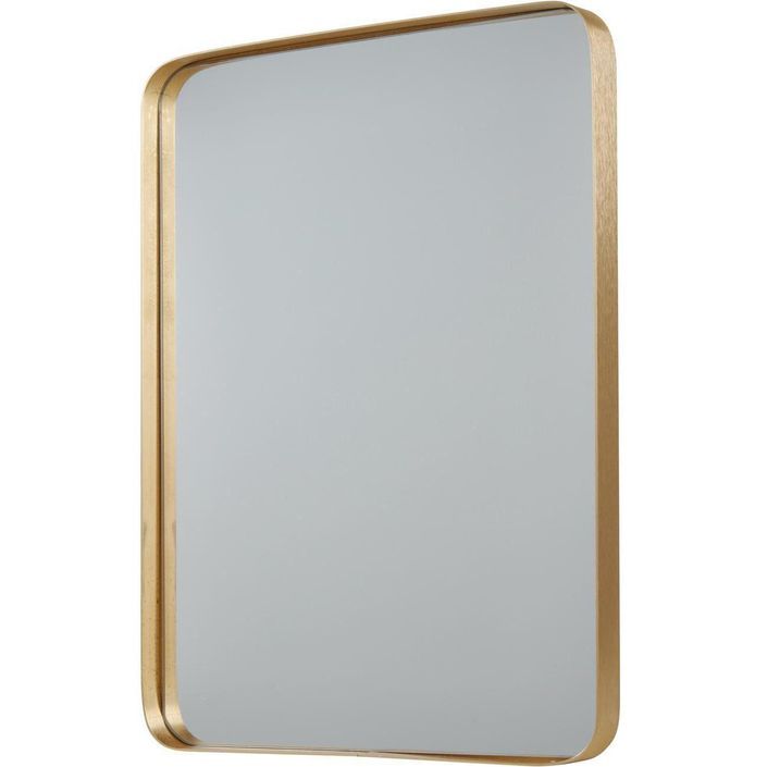 Miroir mural rectangulaire métal doré Nort - Photo n°2