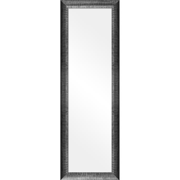 Miroir peint a la main 30x120 cm Bombada - Noir et argent - Photo n°1