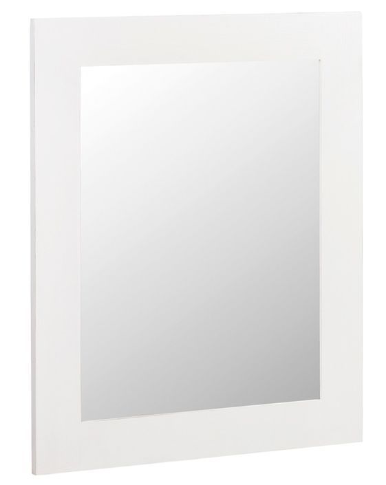 Miroir provençale bois massif de mindi blanc Kirest 90x110 cm - Photo n°1