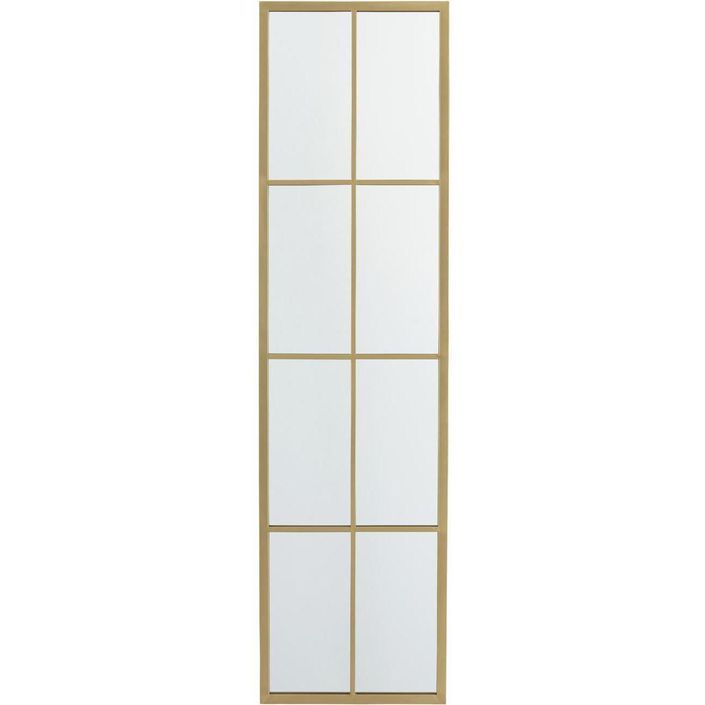 Miroir rectangulaire métal doré Trofa H 142 cm - Photo n°1
