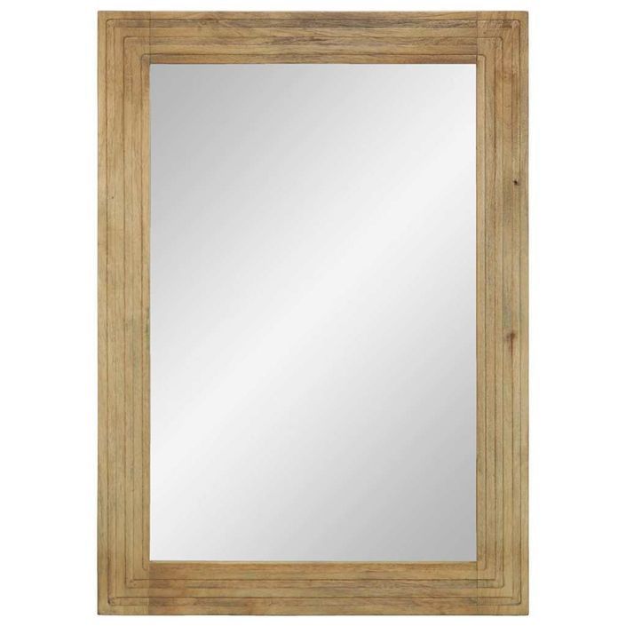 Miroir salle de bain marron 50x70x3cm bois de manguier - Photo n°2