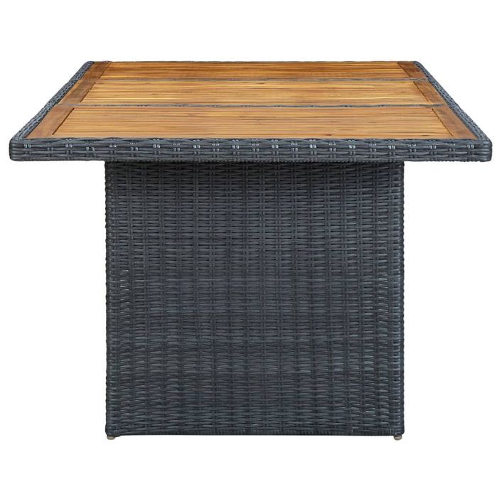 Mobilier à dîner 7 pcs avec coussins Résine tressée Gris foncé 5 - Photo n°12