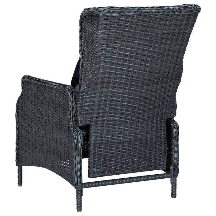 Mobilier à dîner 7 pcs avec coussins Résine tressée Gris foncé 3 - Photo n°7