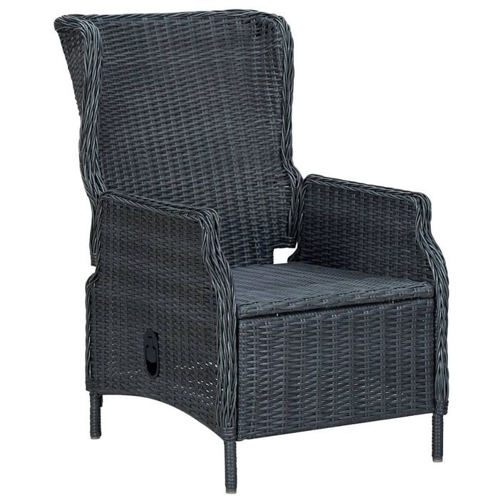 Mobilier à dîner 7 pcs avec coussins Résine tressée Gris foncé 2 - Photo n°7