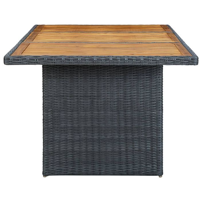 Mobilier à dîner 9 pcs avec coussins Résine tressée Gris foncé 2 - Photo n°12