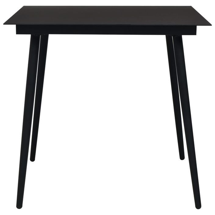 Mobilier à dîner d'extérieur 3 pcs Corde en coton et acier Noir - Photo n°4