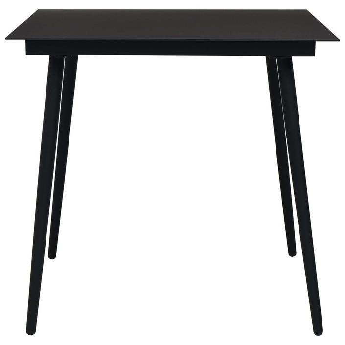 Mobilier à dîner d'extérieur 5 pcs Corde en coton et acier Noir 2 - Photo n°3