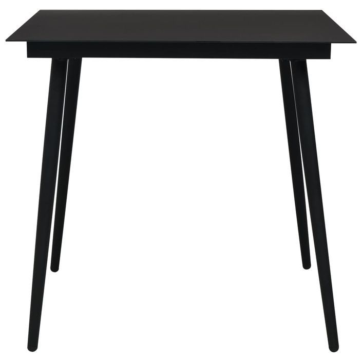 Mobilier à dîner d'extérieur 5 pcs Corde en coton et acier Noir - Photo n°3