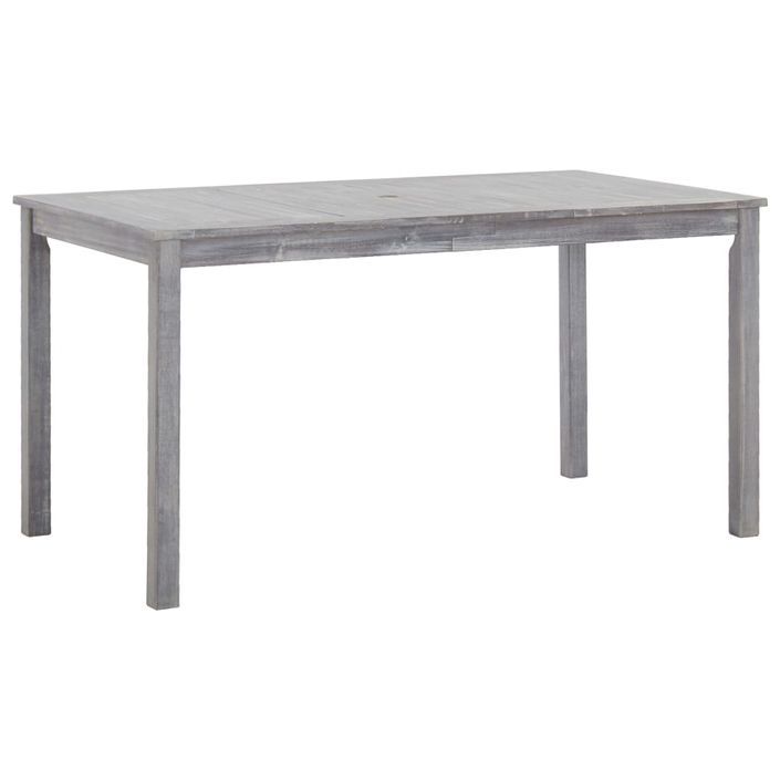 Mobilier à dîner d'extérieur 5 pcs Gris Bois d'acacia solide - Photo n°2